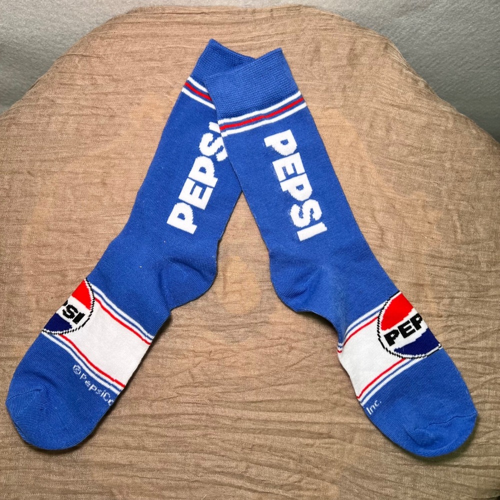 New Classic Pepsi Cola Crew Socks Blue Red White Retro Novelty Crew Unisex
